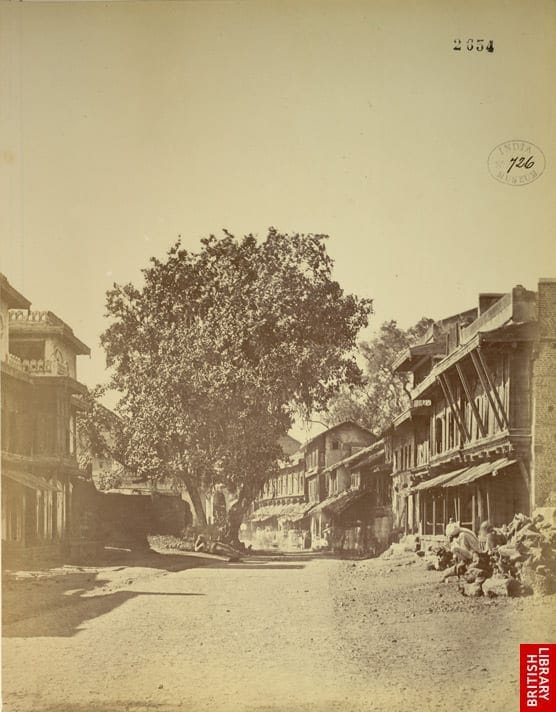 Historic 1868 view of the Mecca Gateway in old Chh. Sambhajinagar (Aurangabad) - Shahgunj is the heart of the old city, where Shaats Electrical is registered