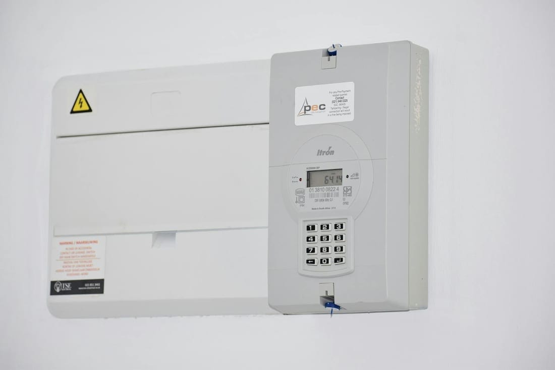 Residential energy meter and fuse box on a clean wall - Shaats Electrical home energy audits in Chh. Sambhajinagar (Aurangabad) start from reading this baseline